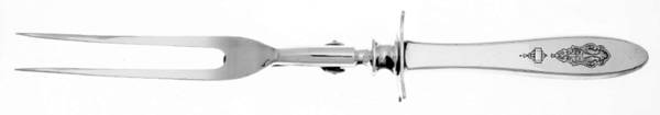 Bird of Paradise (Silverplate, 1923) Small Steak Carving Fork with Stainless Prongs