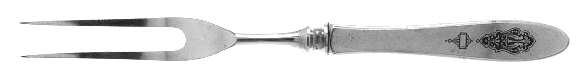 Bird of Paradise (Silverplate, 1923) Small Steak Carving Fork with Stainless Prongs