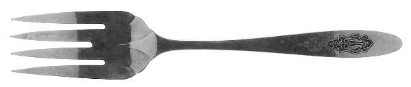 Bird of Paradise (Silverplate, 1923) Small Solid Cold Meat Serving Fork