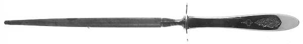 Bird of Paradise (Silverplate, 1923) Large Roast Steel Rod Knife Sharpener