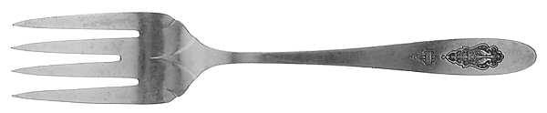 Bird of Paradise (Silverplate, 1923) Medium Solid Cold Meat Serving Fork