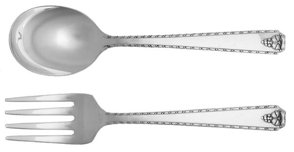 Bordeaux (Silverplate, 1945) 2 Pc Baby Set (BF, BS)