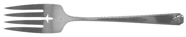 Bordeaux (Silverplate, 1945) Medium Solid Cold Meat Serving Fork
