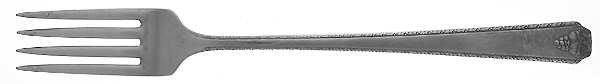 Bordeaux (Silverplate, 1945) Grille Fork (Viande)