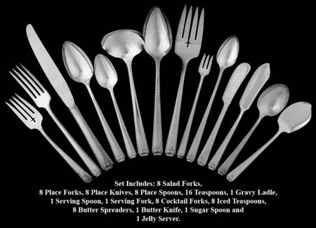 Bordeaux (Silverplate, 1945) 78 Piece Set