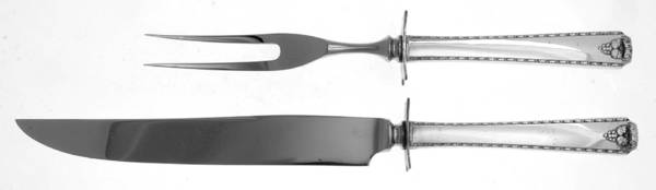 Bordeaux (Silverplate, 1945) Small Stainless Blade 2-Piece Steak Carving Set