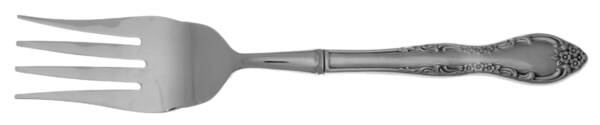 Bourbon (Stainless, Not Pierced) Cold Meat Fork Large, Stainless Tines HC