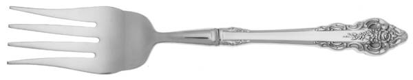 Brahms (Silverplate, 1980) Cold Meat Fork Large, Stainless Tines HC