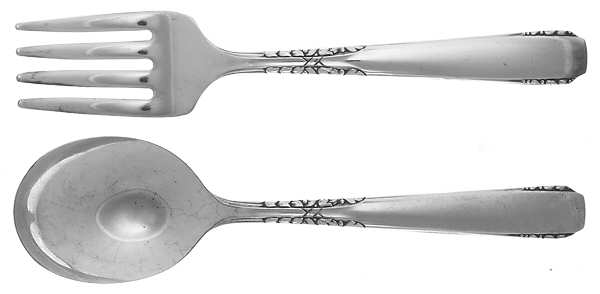 Brookwood-Banbury (Silverplate, 1950) 2 Pc Baby Set (BF, BS)