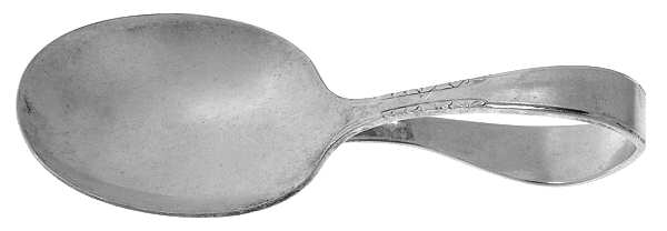 Brookwood-Banbury (Silverplate, 1950) Curved Handle Baby Spoon