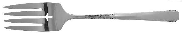 Brookwood-Banbury (Silverplate, 1950) Medium Solid Cold Meat Serving Fork