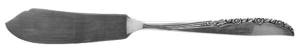 Brittany Rose (Silverplate, 1948) Flat Handle Master Butter Knife