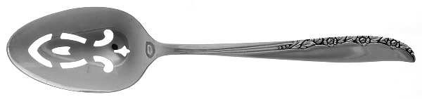 Brittany Rose (Silverplate, 1948) Pierced Tablespoon (Serving Spoon)