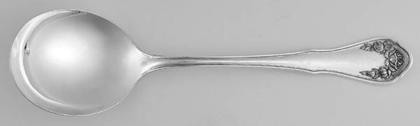 Bridal Rose (Silverplate, 1911) Round Bowl Soup Spoon (Gumbo)