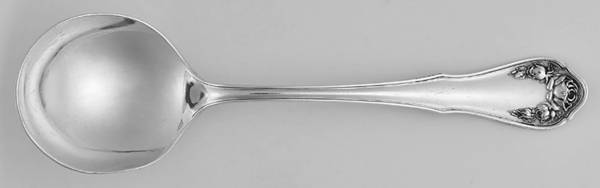 Bridal Rose (Silverplate, 1911) Round Bowl Soup Spoon (Bouillon)