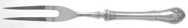 Bridal Rose (Silverplate, 1911) Small Steak Carving Fork with Stainless Prongs
