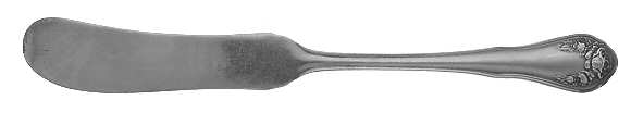 Bridal Rose (Silverplate, 1911) Flat Handle Butter Spreader
