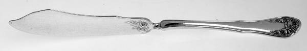 Bridal Rose (Silverplate, 1911) Flat Handle Master Butter Knife