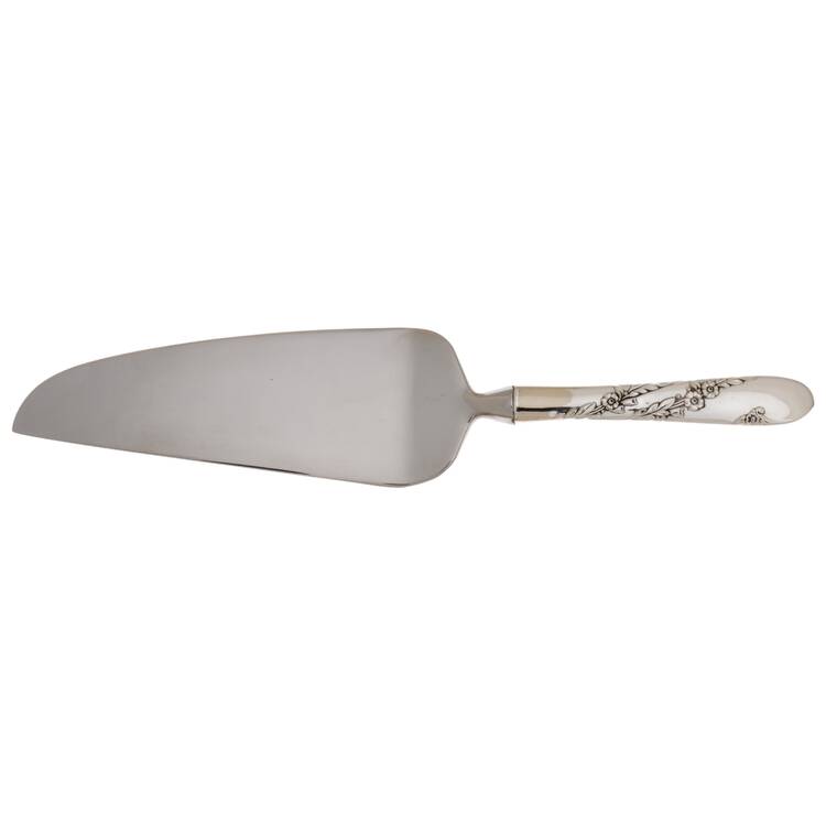 Bridal Wreath (Silverplate, 1950) Pie and Cake Server with Stainless Blade HC