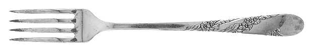 Bridal Wreath (Silverplate, 1950) Grille Fork (Viande)
