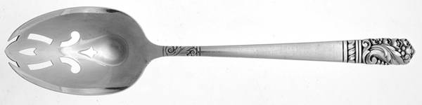 Casa Grande (Sterling, Burnished) Pierced Tablespoon (Serving Spoon)