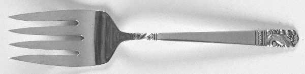Casa Grande (Sterling, Burnished) Medium Solid Cold Meat Serving Fork