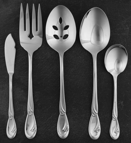 Calla Lily (Stainless) 5 Piece Hostess Set