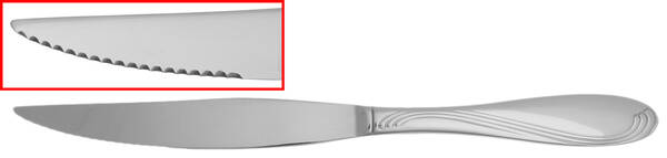Camber Cresta Windswept Scroll (Stainless) Individual Solid Handle Steak Knife