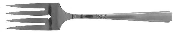 Capri (Silverplate, 1935) Medium Solid Cold Meat Serving Fork