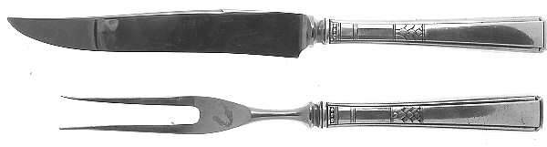 Capri (Silverplate, 1935) Small Stainless Blade 2-Piece Steak Carving Set