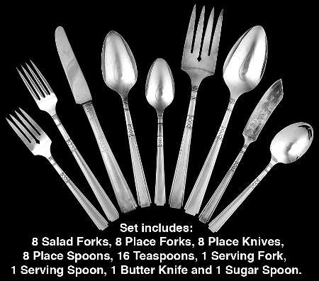Capri (Silverplate, 1935) 52 Piece Set