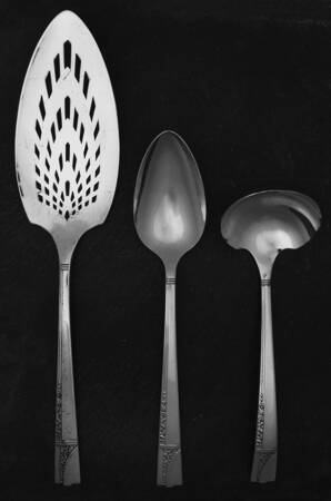Caprice (Silverplate, 1937) 3 Piece Completer Set by Oneida Silver