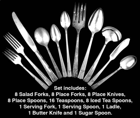 Caprice (Silverplate, 1937) 61 Piece Set