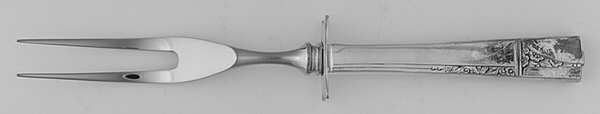 Caprice (Silverplate, 1937) Small Steak Carving Fork with Stainless Prongs