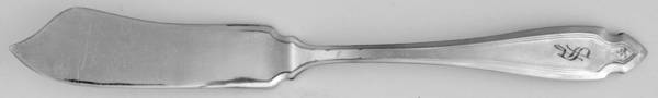 Cardinal (Silverplate, 1920) Monogramed Flat Handle Master Butter Knife
