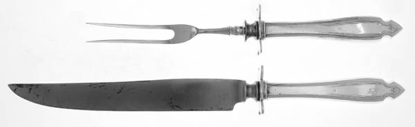 Cardinal (Silverplate, 1920) Small Stainless Blade 2-Piece Steak Carving Set