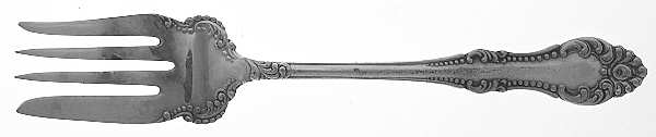 Carlton (Silverplate, 1898) Medium Solid Cold Meat Serving Fork
