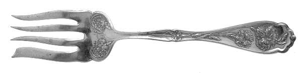 Carnation (Silverplate, 1908) Medium Solid Cold Meat Serving Fork