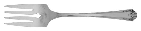 Casino (Silverplate, 1931) Medium Solid Cold Meat Serving Fork