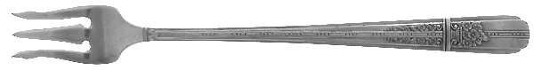Celebrity-Wild Rose (Silverplate, 1939) Short Handle Pickle/Olive Fork