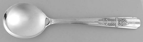 Celebrity-Wild Rose (Silverplate, 1939) Round Bowl Soup Spoon (Gumbo)