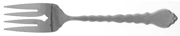 Cello (Stainless, Betty Crocker) Medium Solid Cold Meat Serving Fork
