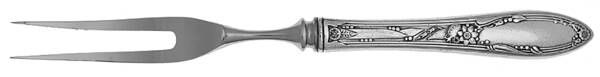 Chateau (Silverplate, 1934) Small Steak Carving Fork with Stainless Prongs