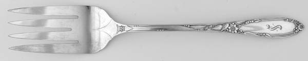 Chateau (Silverplate, 1934) Monogram Medium Solid Cold Meat Serving Fork