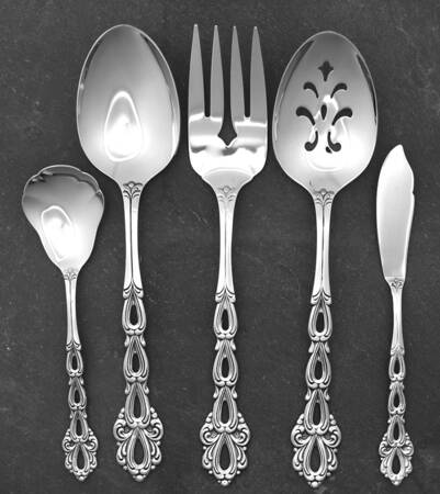 Chandelier (Stainless) 5 Piece Hostess Set