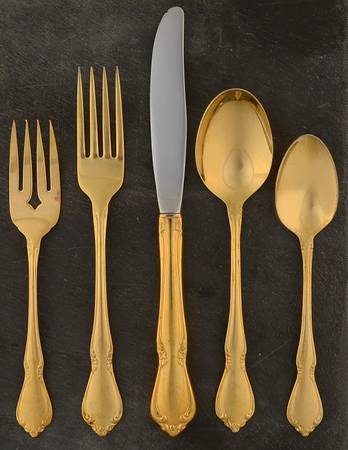 Chateau (Gold Electroplate) 5 Piece Place Setting