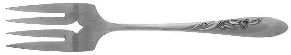 Cherie (Silverplate, 1957) Medium Solid Cold Meat Serving Fork