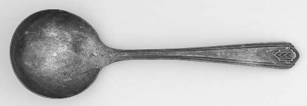 Chevron (Silverplate, 1930) Round Bowl Soup Spoon (Bouillon)