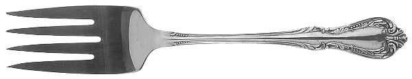 Chalice-Harmony (Silverplate, 1958) Medium Solid Cold Meat Serving Fork