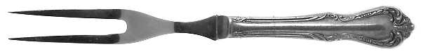 Chalice-Harmony (Silverplate, 1958) Small Steak Carving Fork with Stainless Prongs